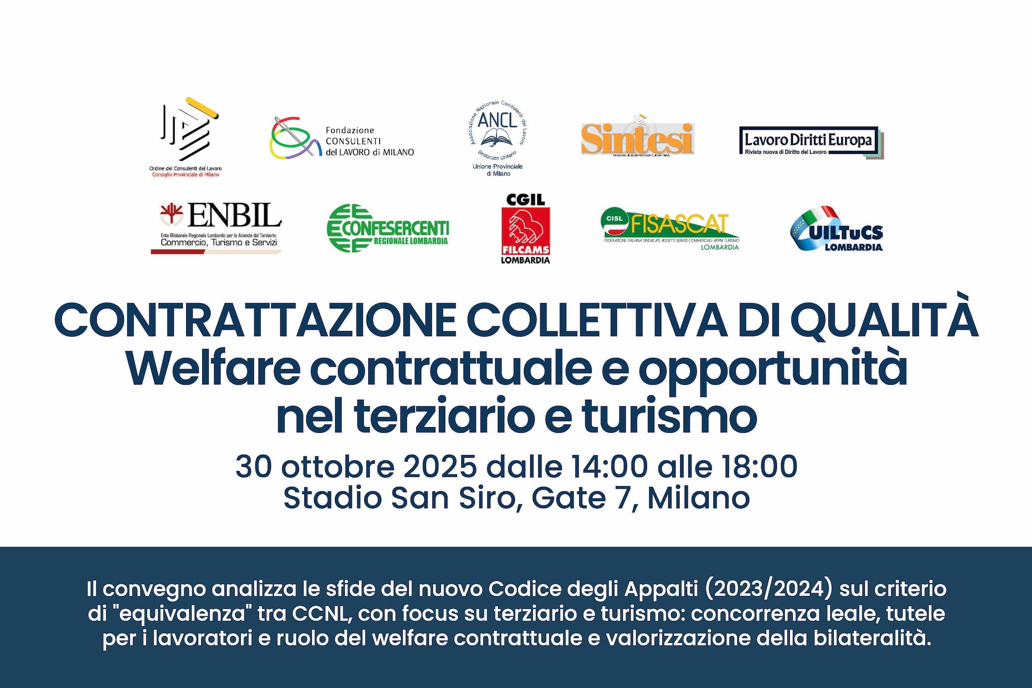 Convegno Consulenti del lavoro - ENBIL 30 Ottobre 25 San Siro Cover